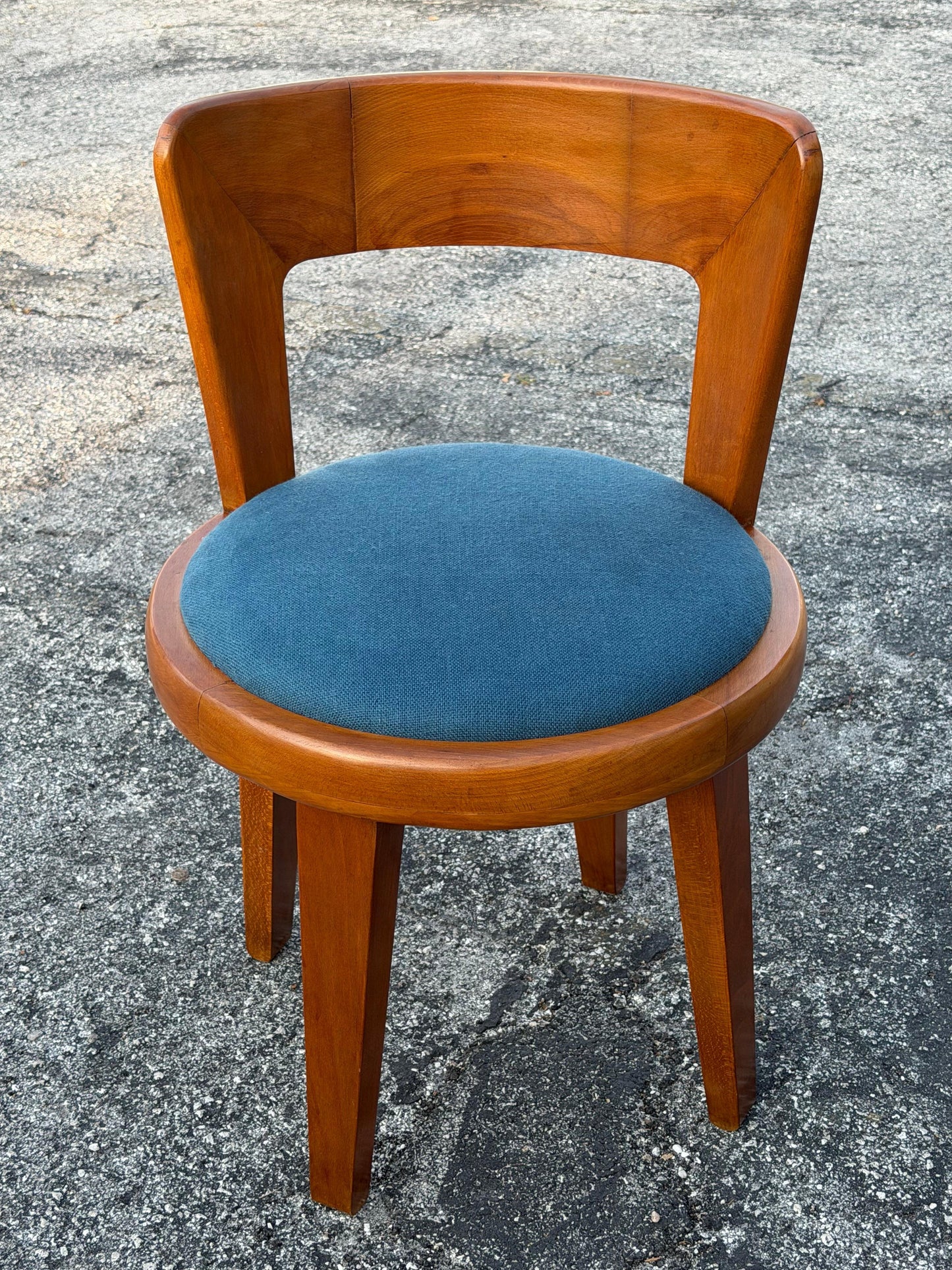 Frisman Vintage Mid-Century Modern Vanity Swivel Chair By Edward Wormley For Drexel ca' 1950's