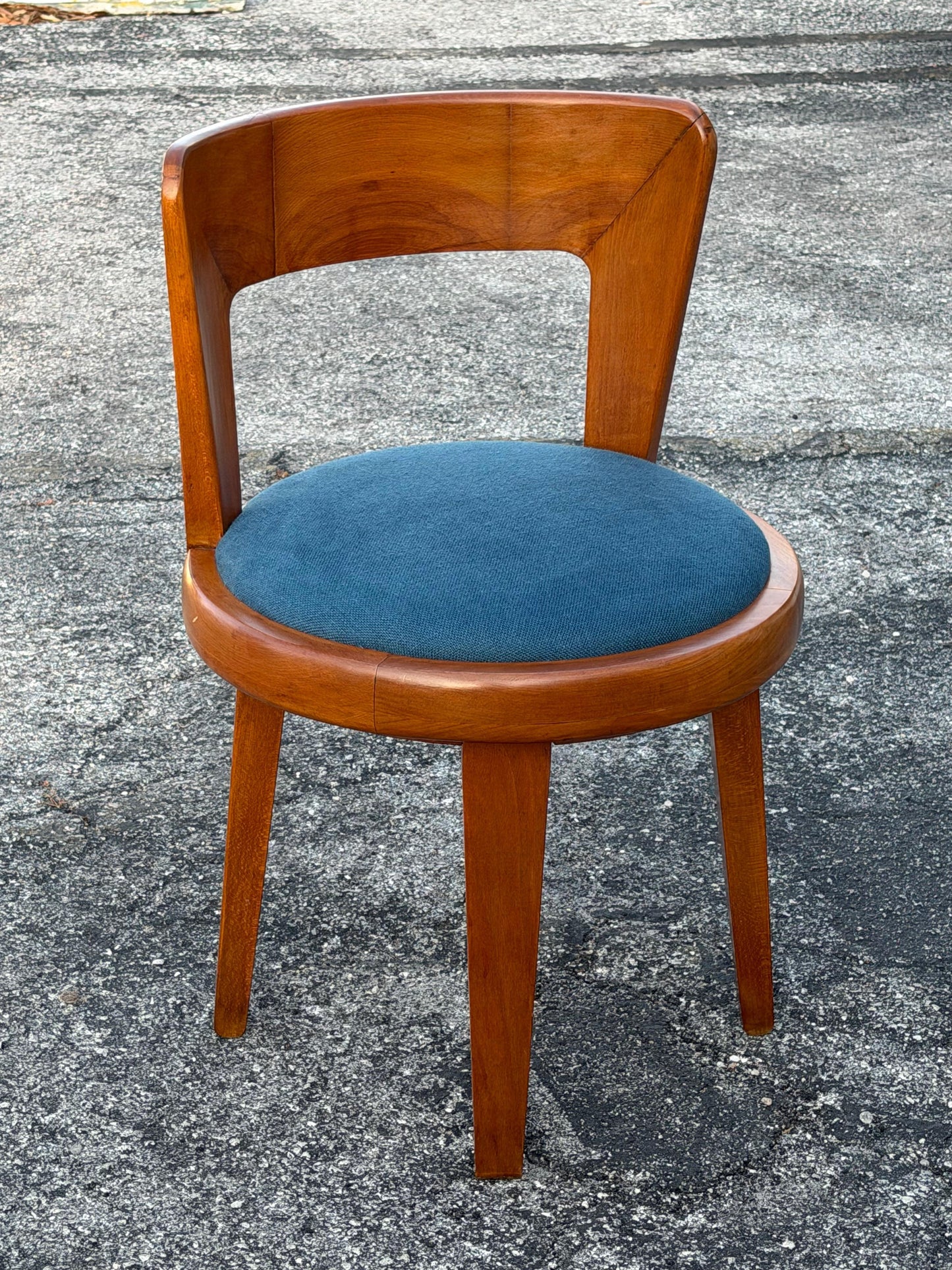 Frisman Vintage Mid-Century Modern Vanity Swivel Chair By Edward Wormley For Drexel ca' 1950's