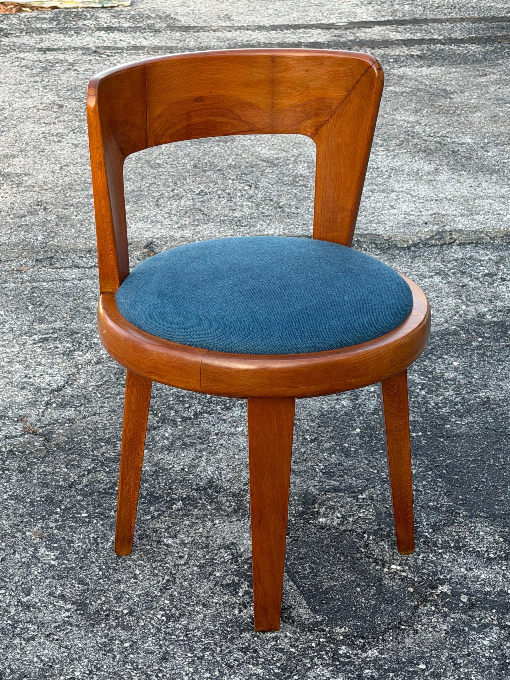 Frisman Vintage Mid-Century Modern Vanity Swivel Chair By Edward Wormley For Drexel ca' 1950's