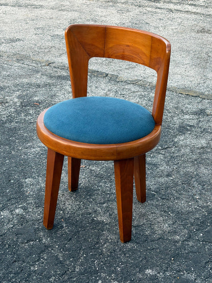 Frisman Vintage Mid-Century Modern Vanity Swivel Chair By Edward Wormley For Drexel ca' 1950's