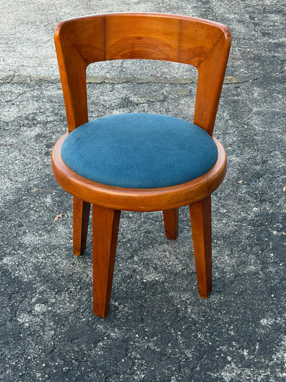 Frisman Vintage Mid-Century Modern Vanity Swivel Chair By Edward Wormley For Drexel ca' 1950's