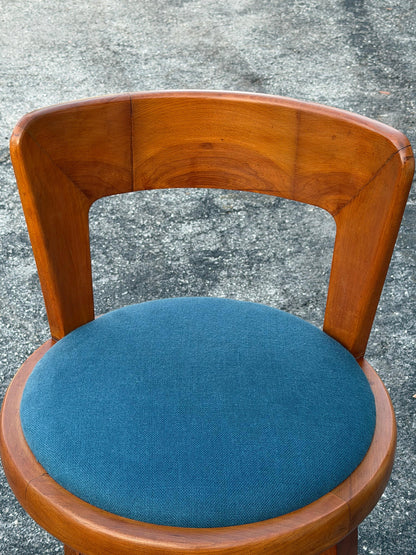 Frisman Vintage Mid-Century Modern Vanity Swivel Chair By Edward Wormley For Drexel ca' 1950's