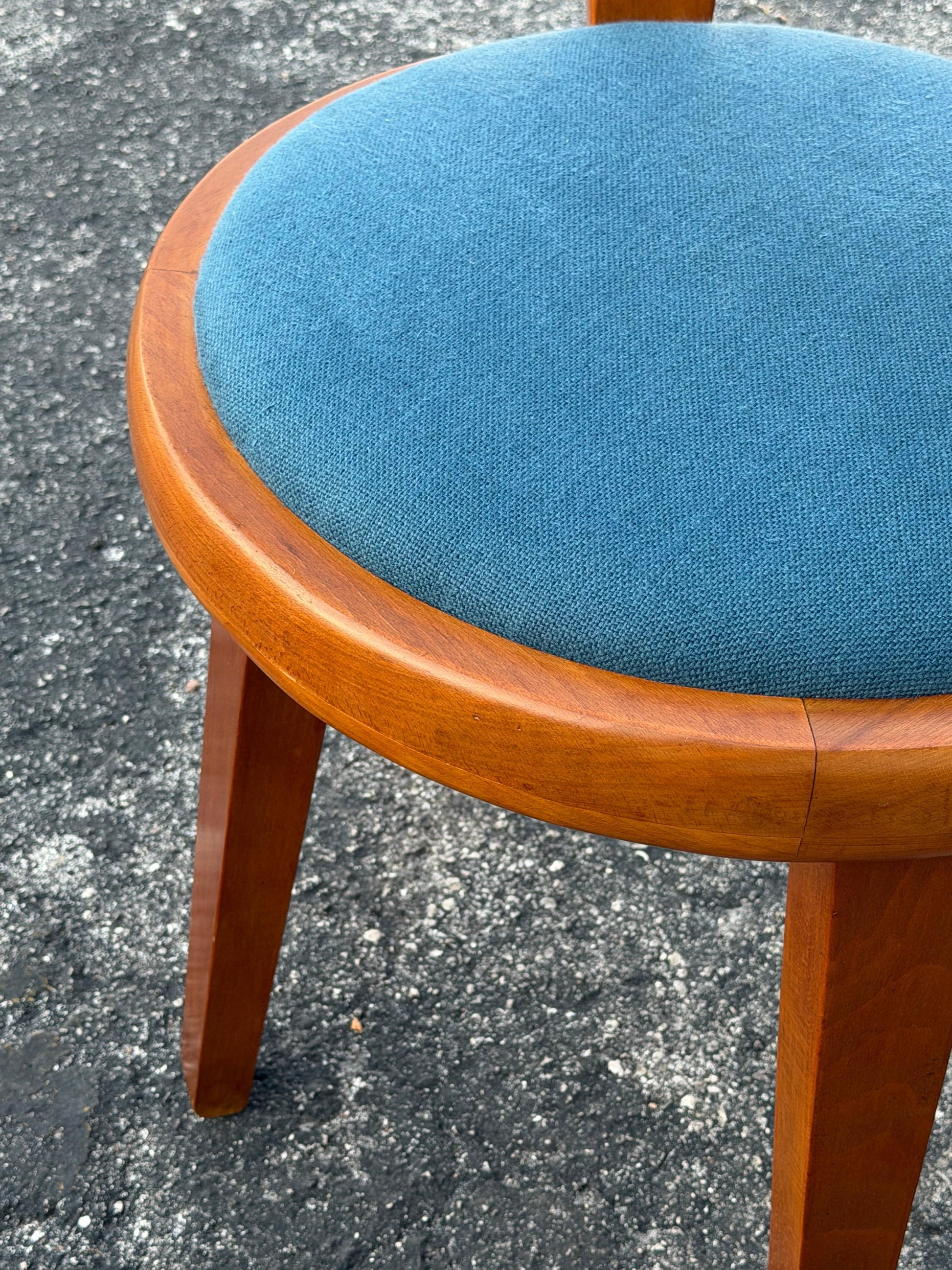 Frisman Vintage Mid-Century Modern Vanity Swivel Chair By Edward Wormley For Drexel ca' 1950's