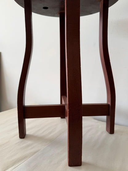 Frisman Vintage Unusual Plant Stand With Brass Top Arts And Crafts ' ca' 1910