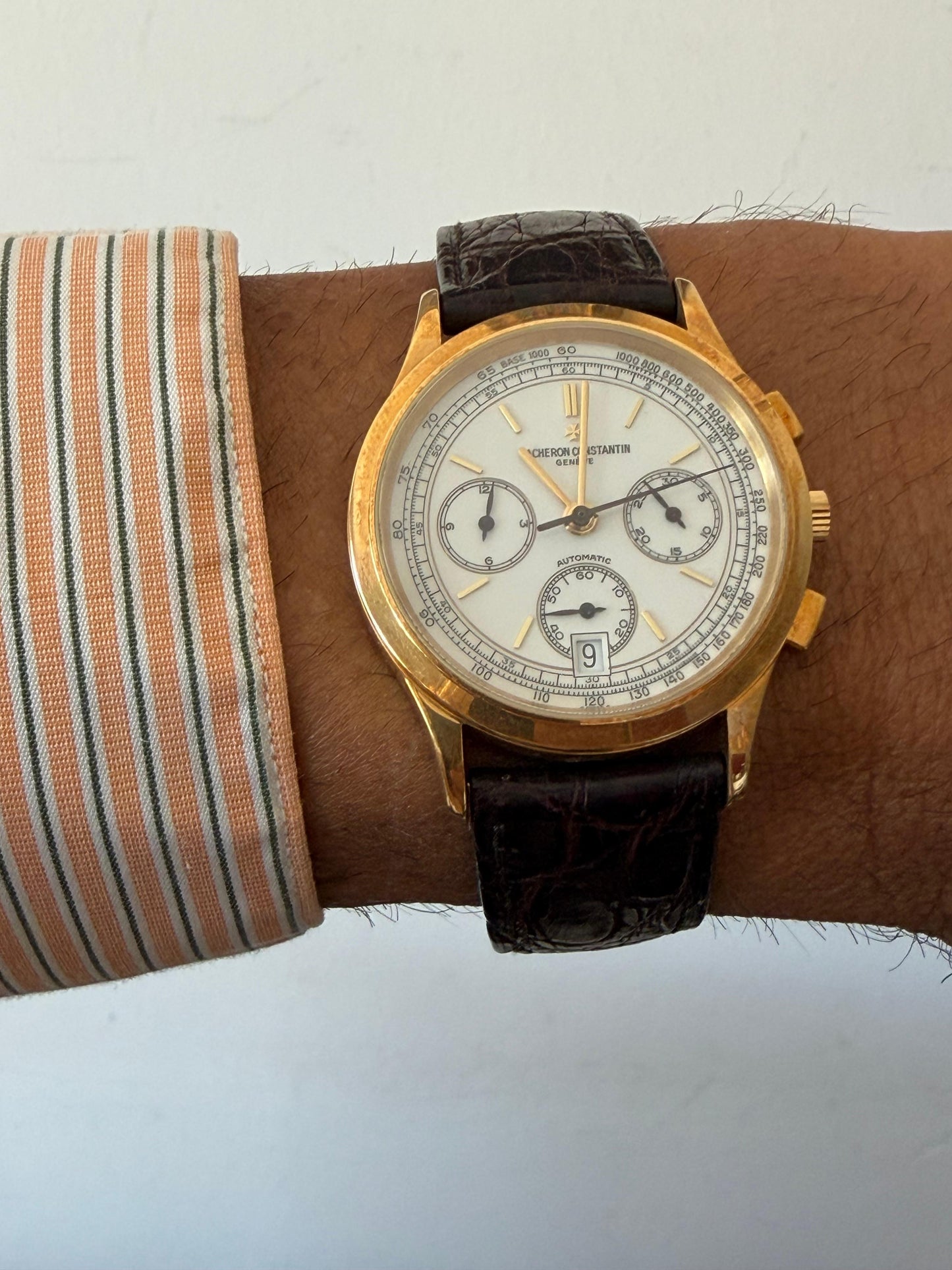 Frisman Vintage Rare Vacheron Constantin 49002 Les Historiques Chronograph ca' 1990's 18k