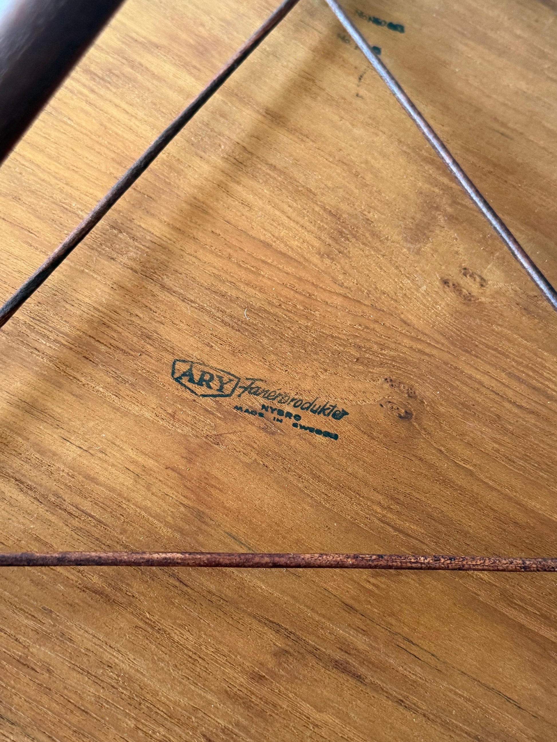 Frisman Vintage Vintage Nils Trautner Teak Folding Table Swedish Campaign Style MCM