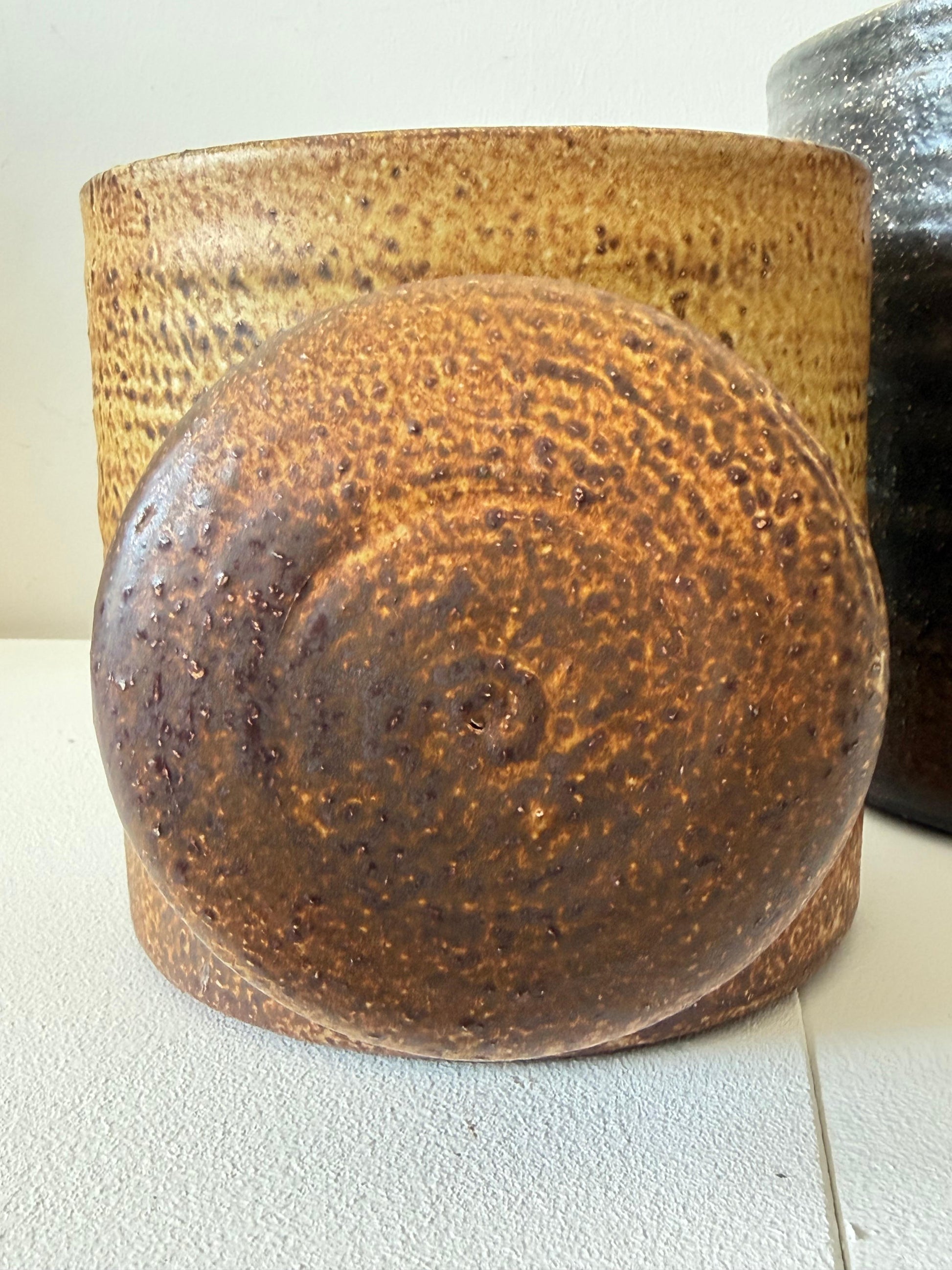 Frisman Vintage Two Unusual Ceramic Planters By Mobach Holland ca' 1960's