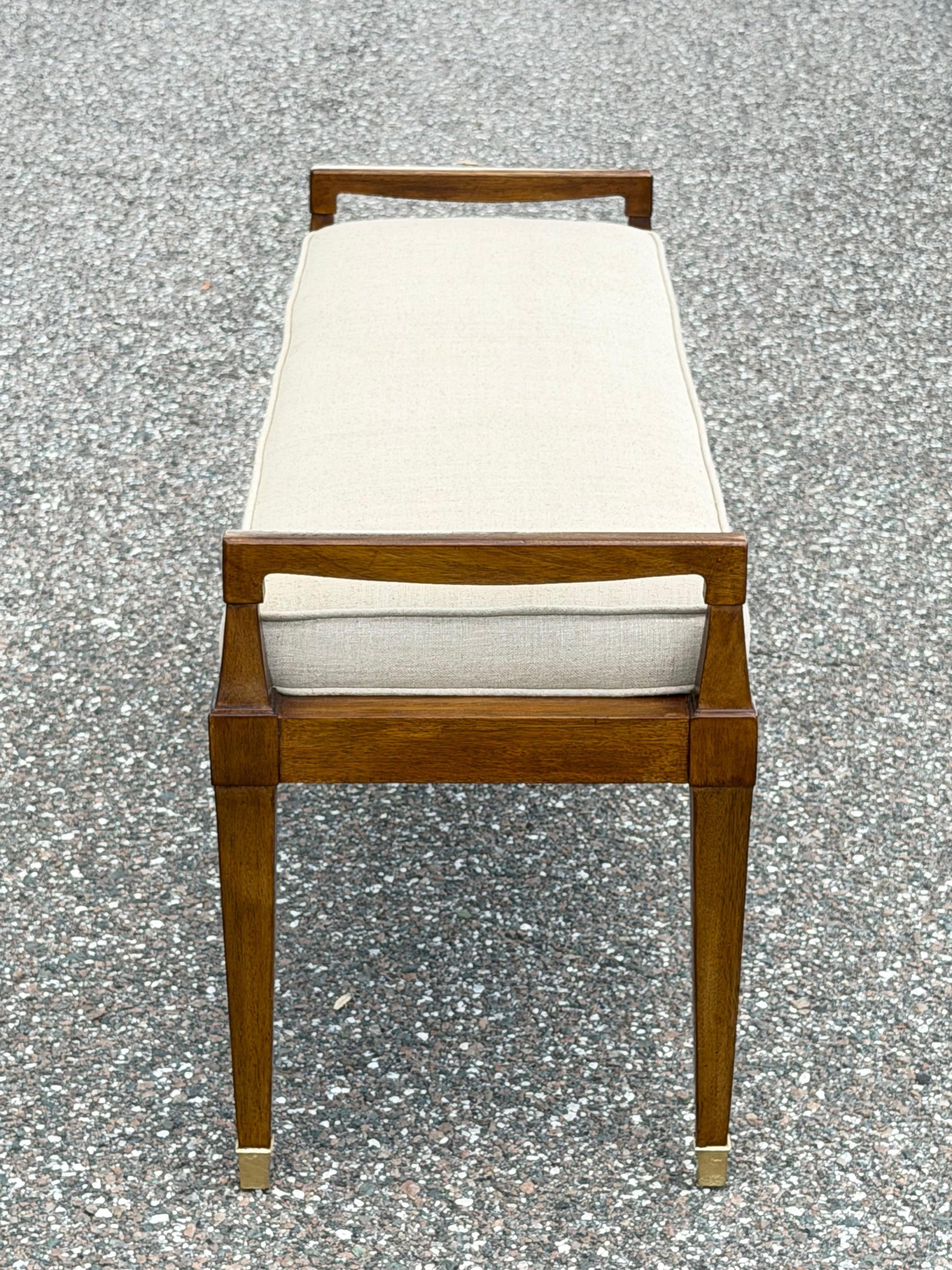 Frisman Vintage Upholstered Bench By Henredon Ca' 1950's