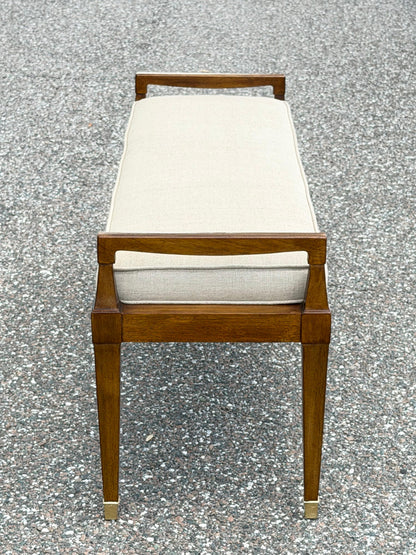 Frisman Vintage Upholstered Bench By Henredon Ca' 1950's