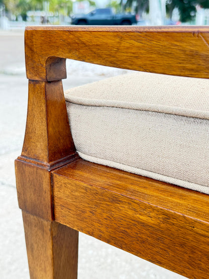 Frisman Vintage Upholstered Bench By Henredon Ca' 1950's
