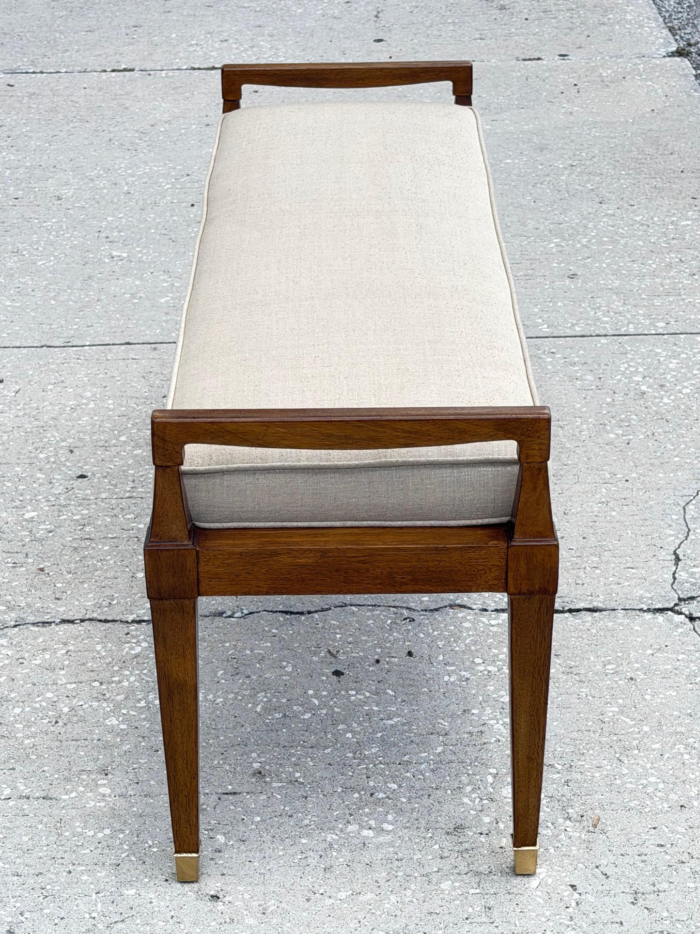 Frisman Vintage Upholstered Bench By Henredon Ca' 1950's