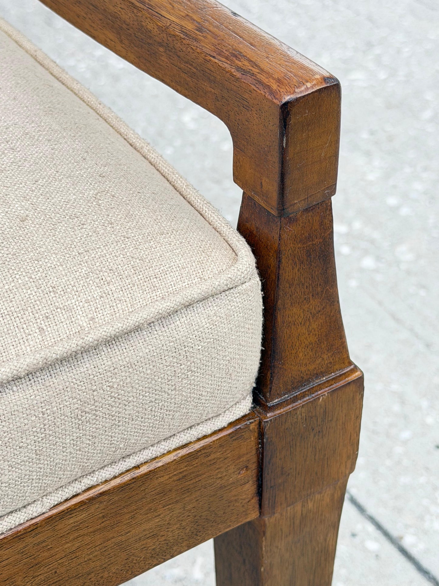 Frisman Vintage Upholstered Bench By Henredon Ca' 1950's