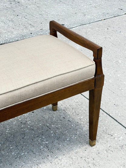 Frisman Vintage Upholstered Bench By Henredon Ca' 1950's