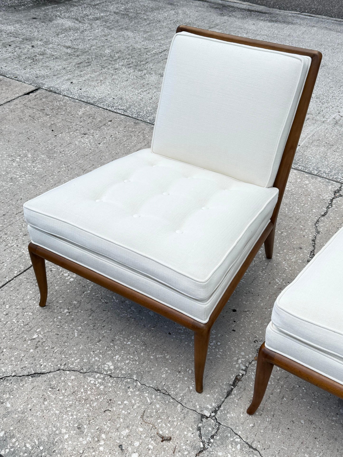 Frisman Vintage A Classic Pair of Original T.H. Robsjohn-Gibbings Slipper Chairs for Widdicomb