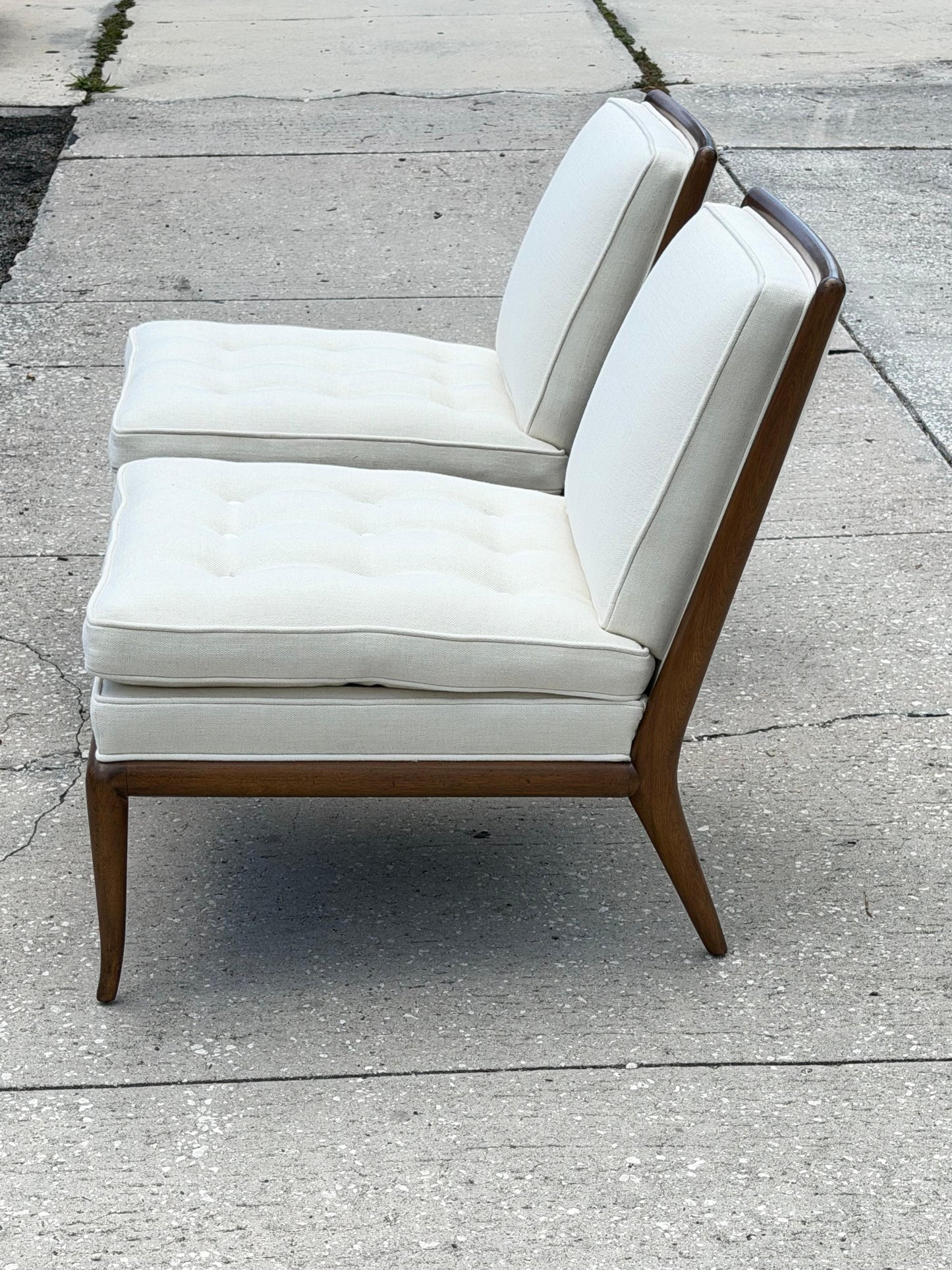 Frisman Vintage A Classic Pair of Original T.H. Robsjohn-Gibbings Slipper Chairs for Widdicomb