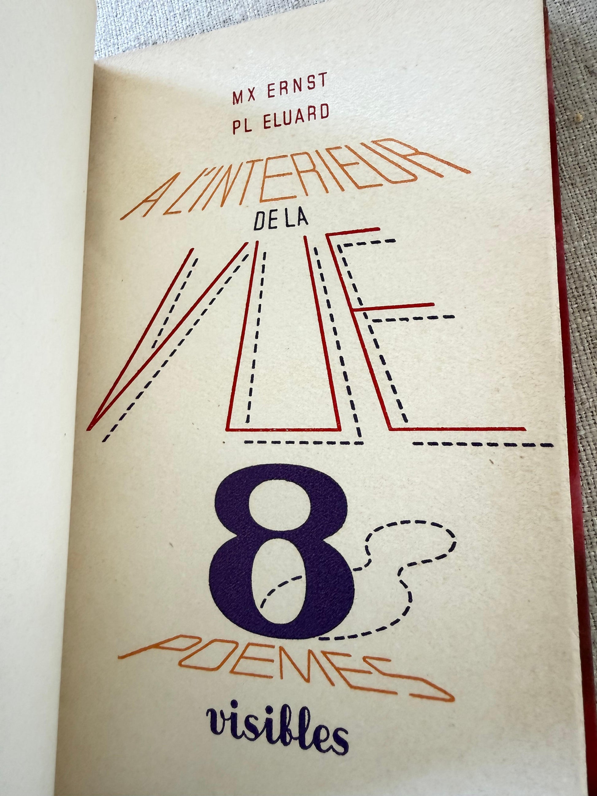 Frisman Vintage Max Ernst Paul Eluard Rare Illustrated Book "A L'Interieur de la Vue" 1947