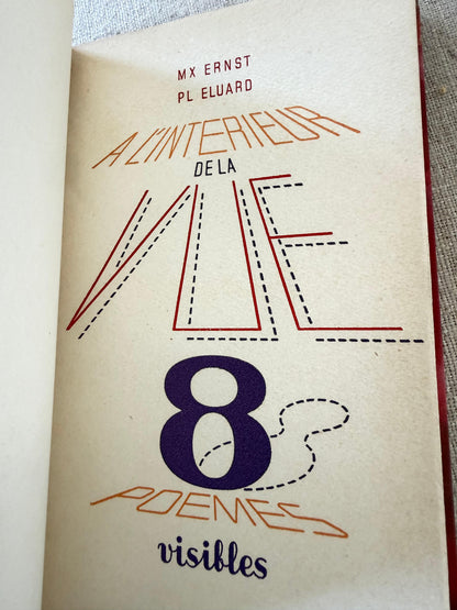 Frisman Vintage Max Ernst Paul Eluard Rare Illustrated Book "A L'Interieur de la Vue" 1947
