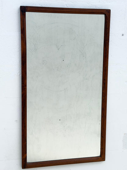 Frisman Vintage Danish Midcentury Modern Rosewood Wall Mirror, Aksel Kjersgaard, Denmark 1960s