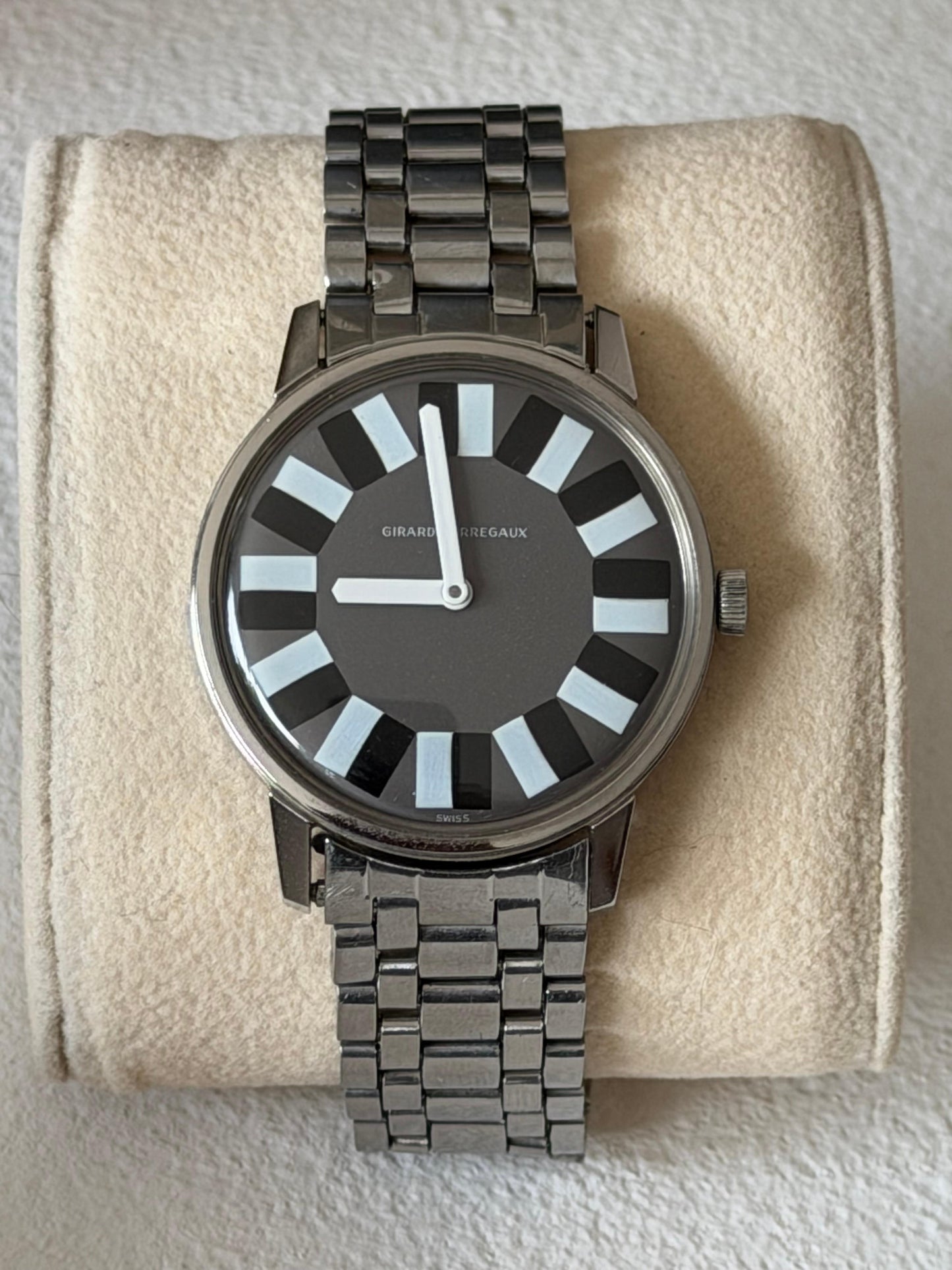Frisman Vintage Girard Perregaux 9034 With Gay Freres Bracelet Rare Watch ca' 1960's