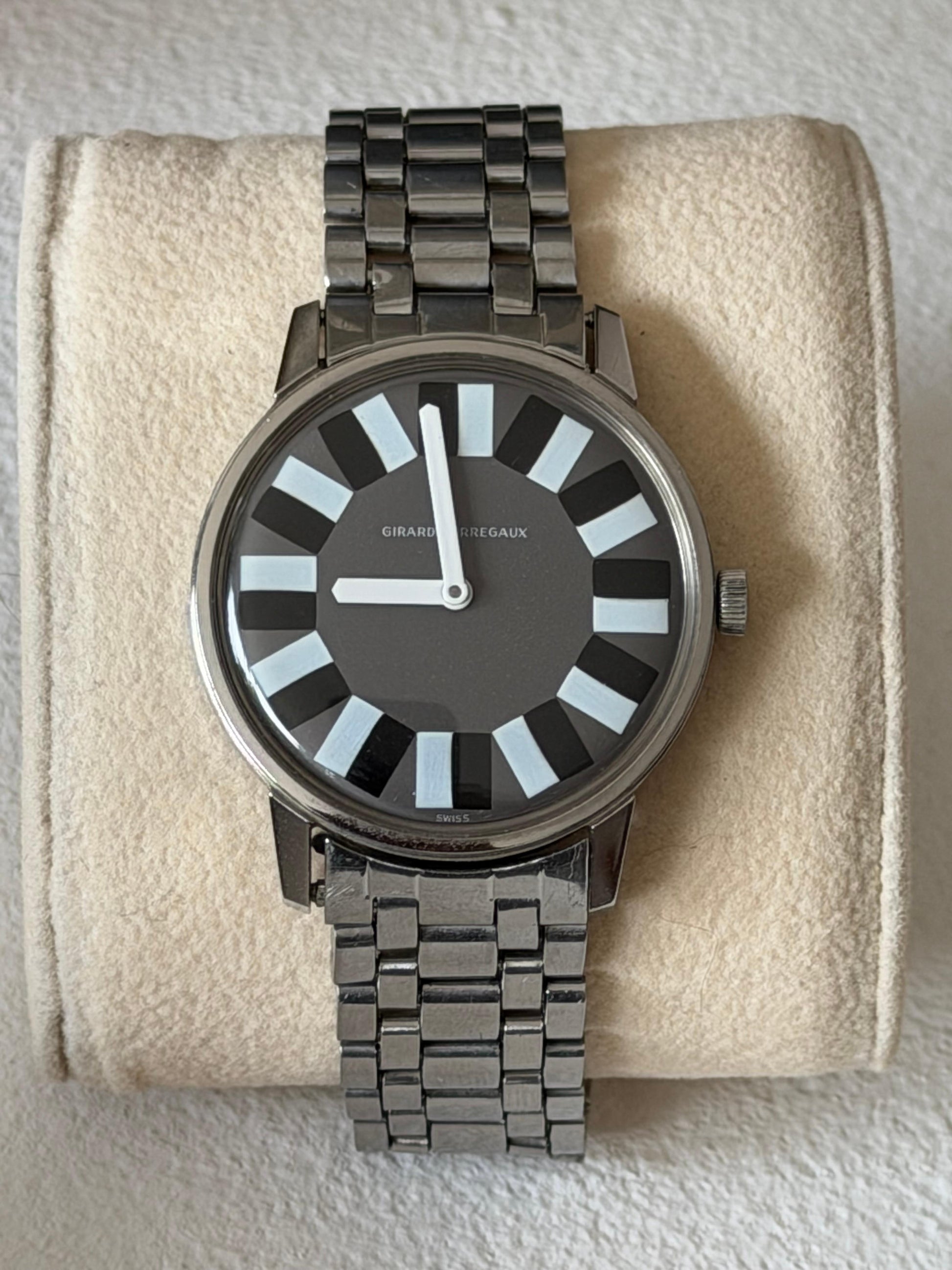 Frisman Vintage Girard Perregaux 9034 With Gay Freres Bracelet Rare Watch ca' 1960's