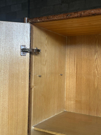 Frisman Vintage 1980s Tortoiseshell Bamboo & Rattan Wardrobe Attr to Ralph Lauren Bloomingdales