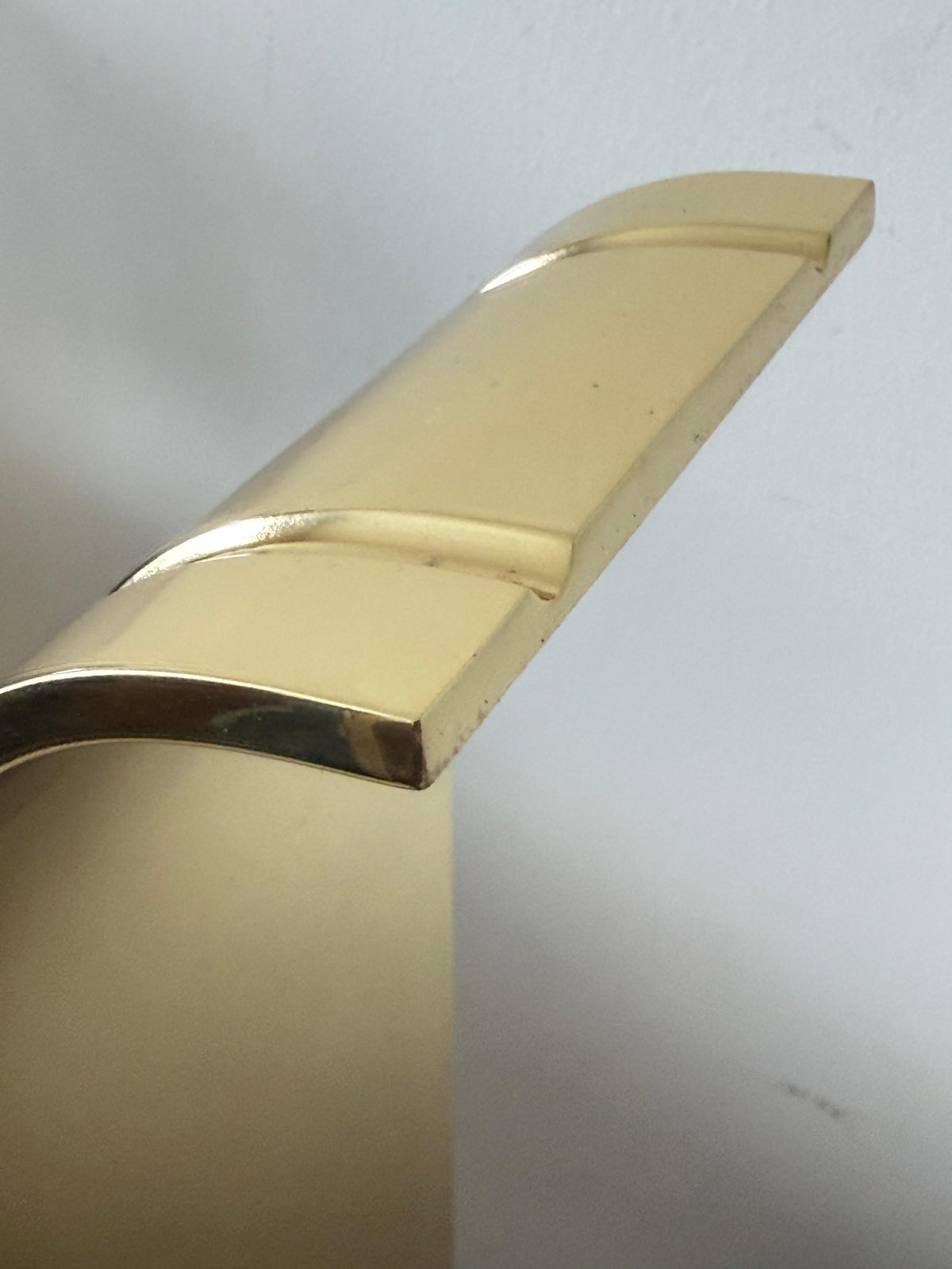Frisman Vintage Art Deco Polished Brass Large Andirons ca' 1950's