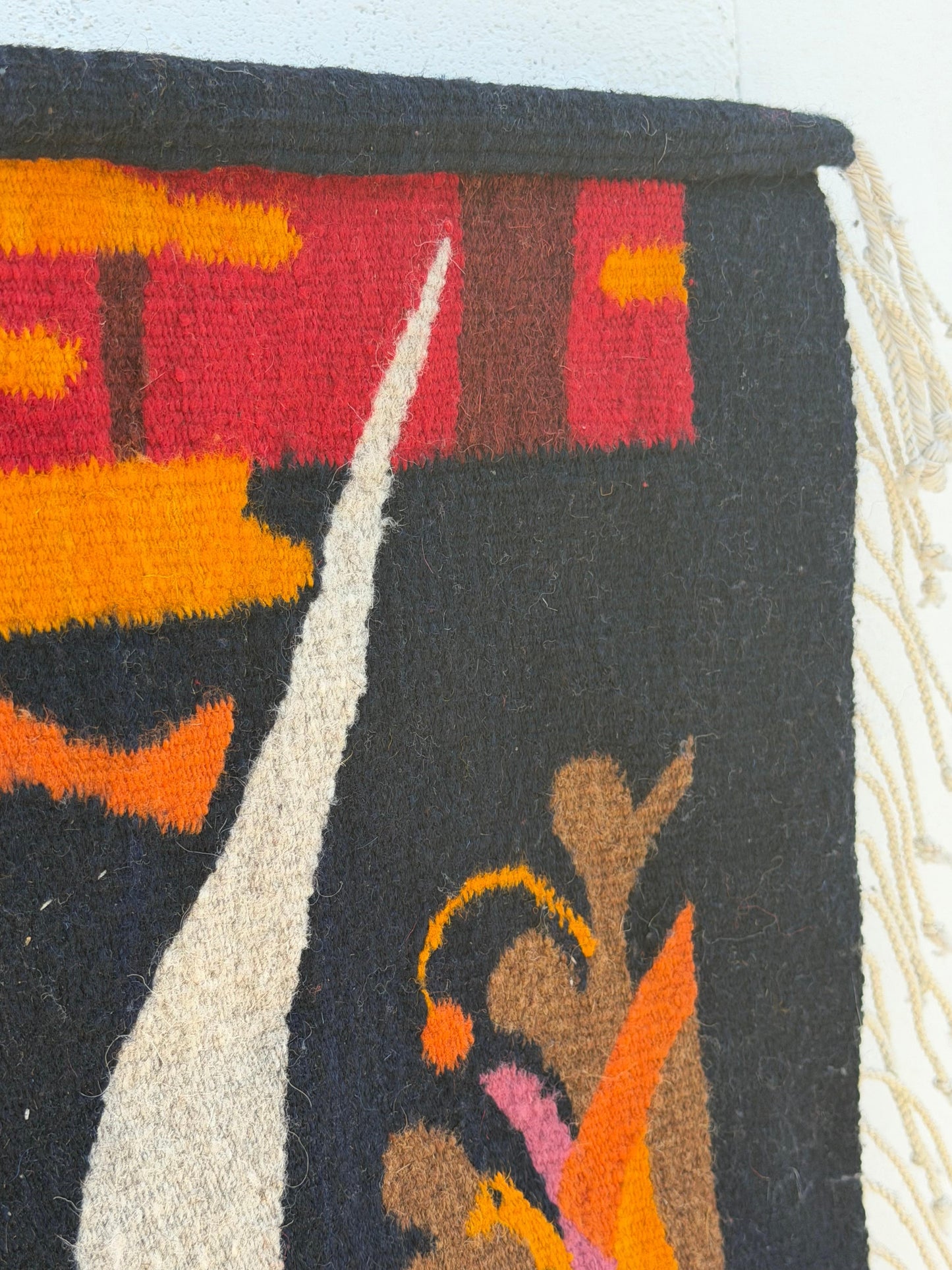 Frisman Vintage Vintage Mid Century Whimsical Tapestry Mexico 1960's Bertha Preux