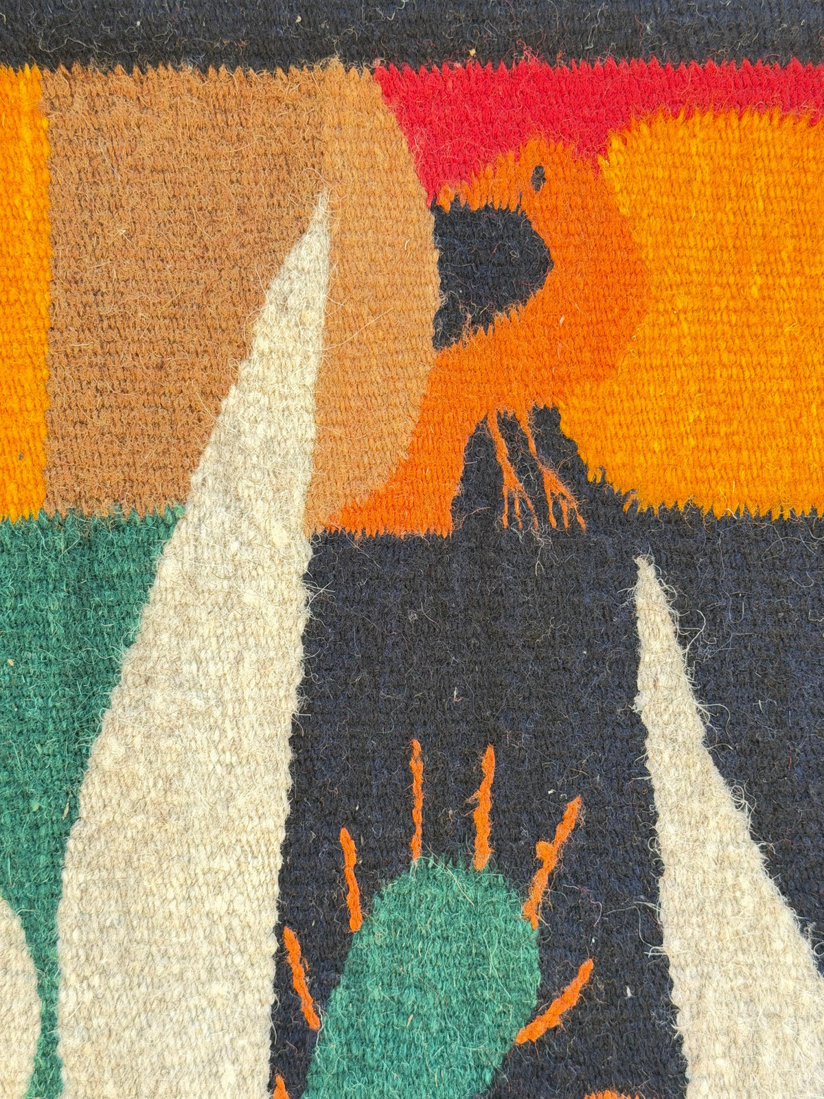 Frisman Vintage Vintage Mid Century Whimsical Tapestry Mexico 1960's Bertha Preux