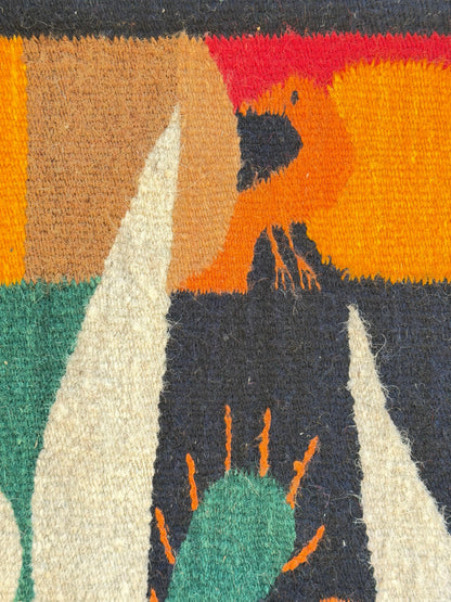 Frisman Vintage Vintage Mid Century Whimsical Tapestry Mexico 1960's Bertha Preux