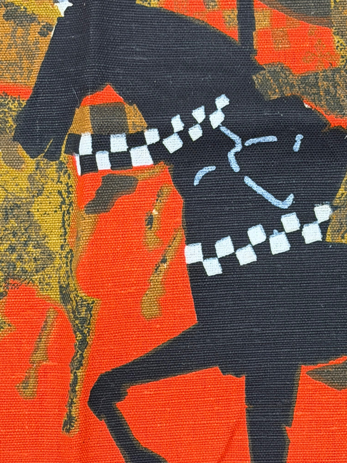 Frisman Vintage Mid-Century Modern Tibor Reich "A Tournament" Textile Wall Art circa 1960s