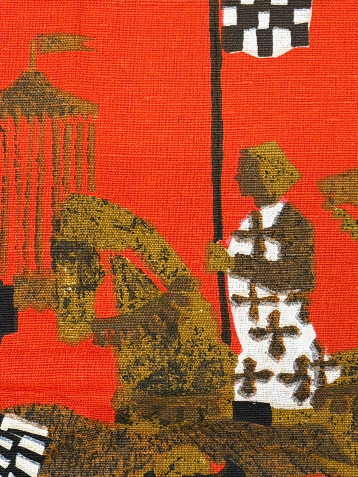 Frisman Vintage Mid-Century Modern Tibor Reich "A Tournament" Textile Wall Art circa 1960s