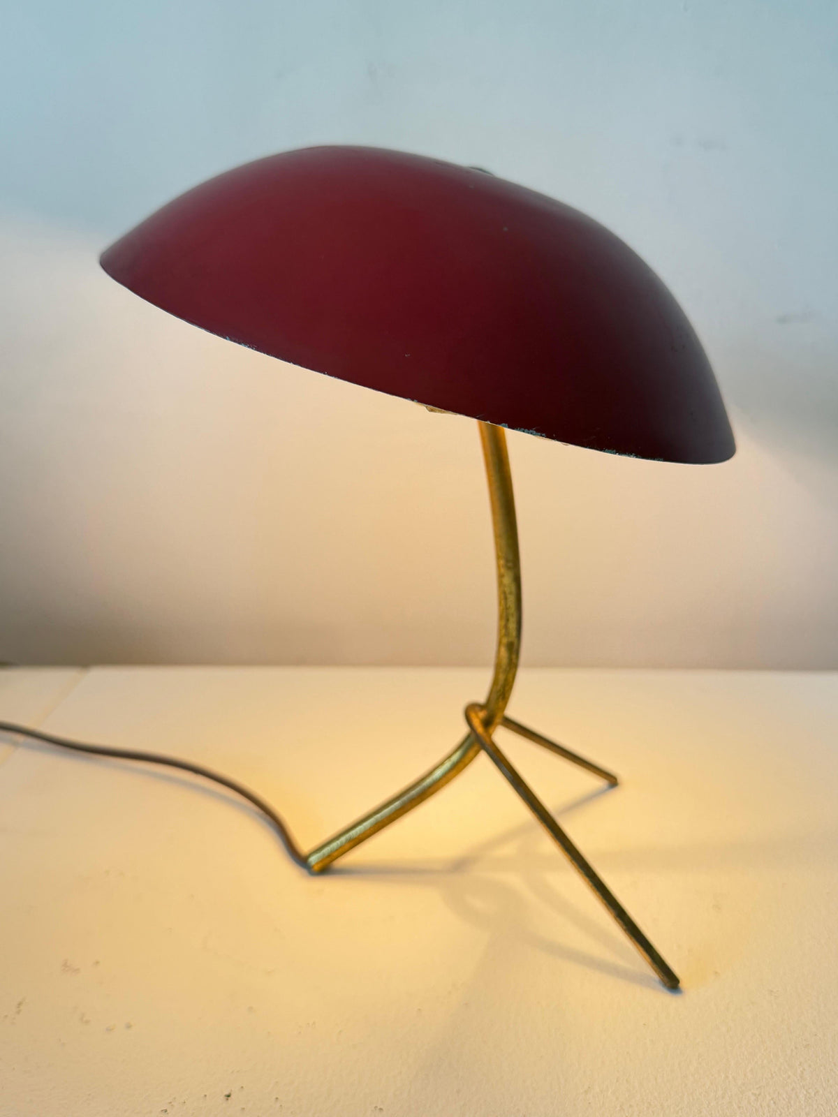 Frisman Vintage Unusual Italian Table Lamp ca' 1950's