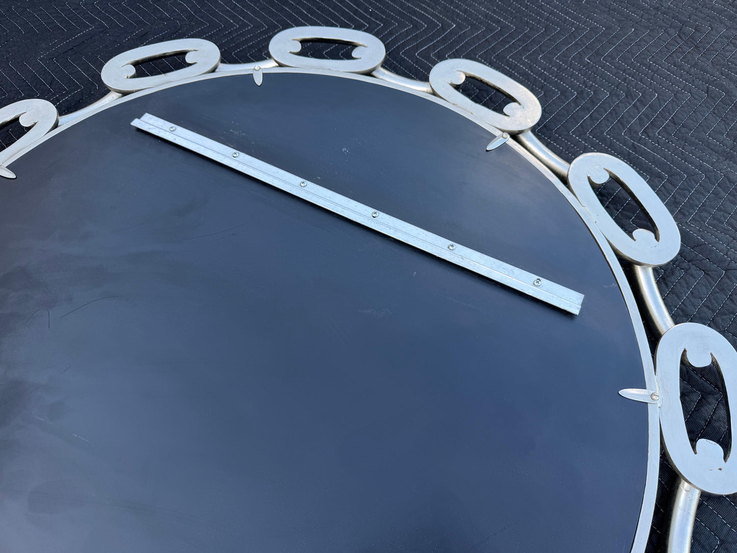 Frisman Vintage A Pair Of Chainlink Steel Industrial Style Mirrors Heavy