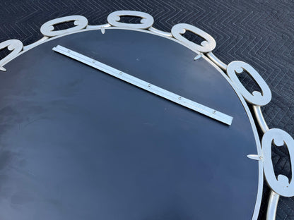 Frisman Vintage A Pair Of Chainlink Steel Industrial Style Mirrors Heavy