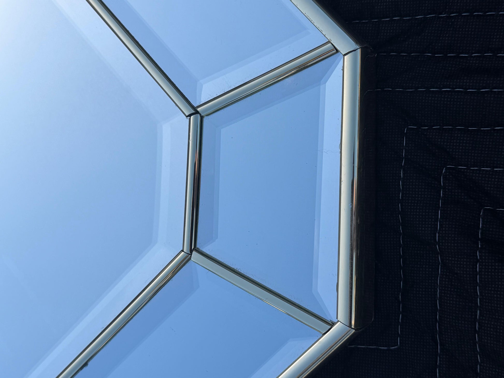 Frisman Vintage Unusual Narrow Octagon Mirror With Bevelled Edges ca' 1970's