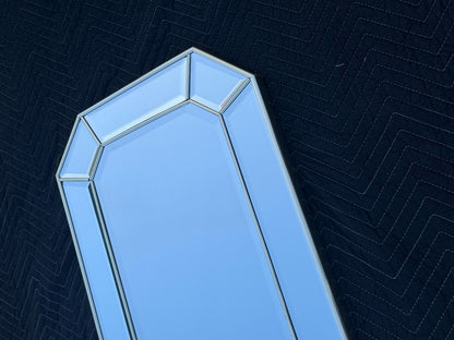 Frisman Vintage Unusual Narrow Octagon Mirror With Bevelled Edges ca' 1970's