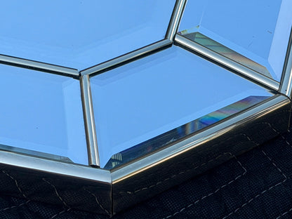 Frisman Vintage Unusual Narrow Octagon Mirror With Bevelled Edges ca' 1970's