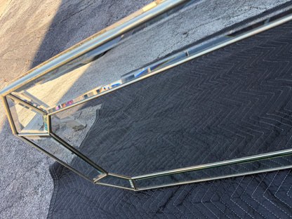 Frisman Vintage Unusual Narrow Octagon Mirror With Bevelled Edges ca' 1970's
