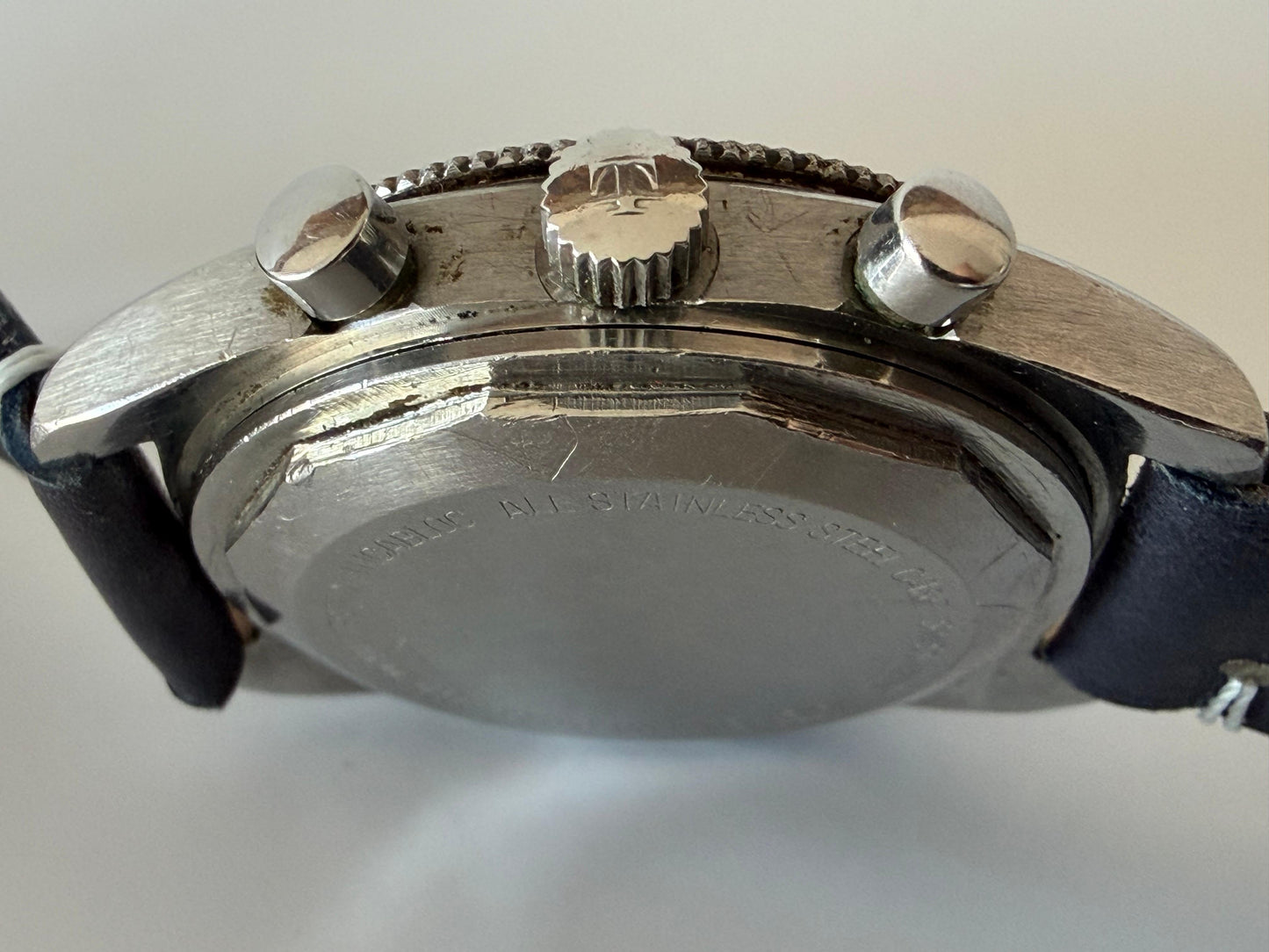 Frisman Vintage A Fun "Surfboard" Chronograph Dive Watch By Clebar Switzerland ca' 1970's