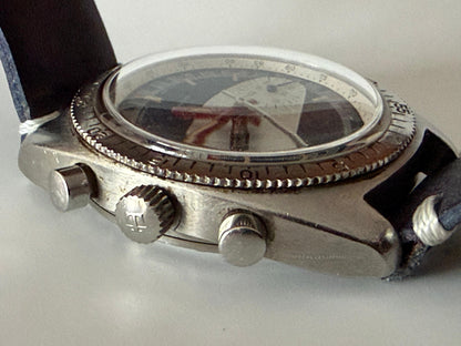 Frisman Vintage A Fun "Surfboard" Chronograph Dive Watch By Clebar Switzerland ca' 1970's