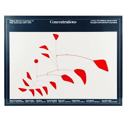 Frisman Vintage Vintage Rare XL Original Alexander Calder Museum Exhibition Lithograph Poster A+