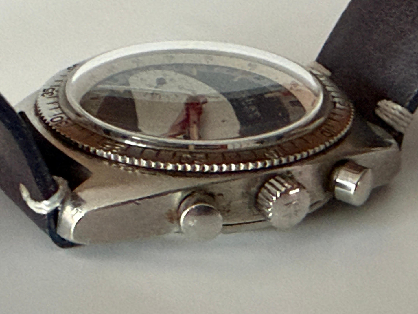 Frisman Vintage A Fun "Surfboard" Chronograph Dive Watch By Clebar Switzerland ca' 1970's