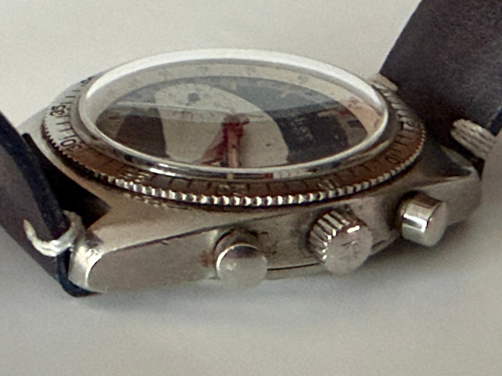 Frisman Vintage A Fun "Surfboard" Chronograph Dive Watch By Clebar Switzerland ca' 1970's