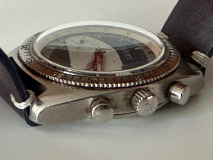 Frisman Vintage A Fun "Surfboard" Chronograph Dive Watch By Clebar Switzerland ca' 1970's