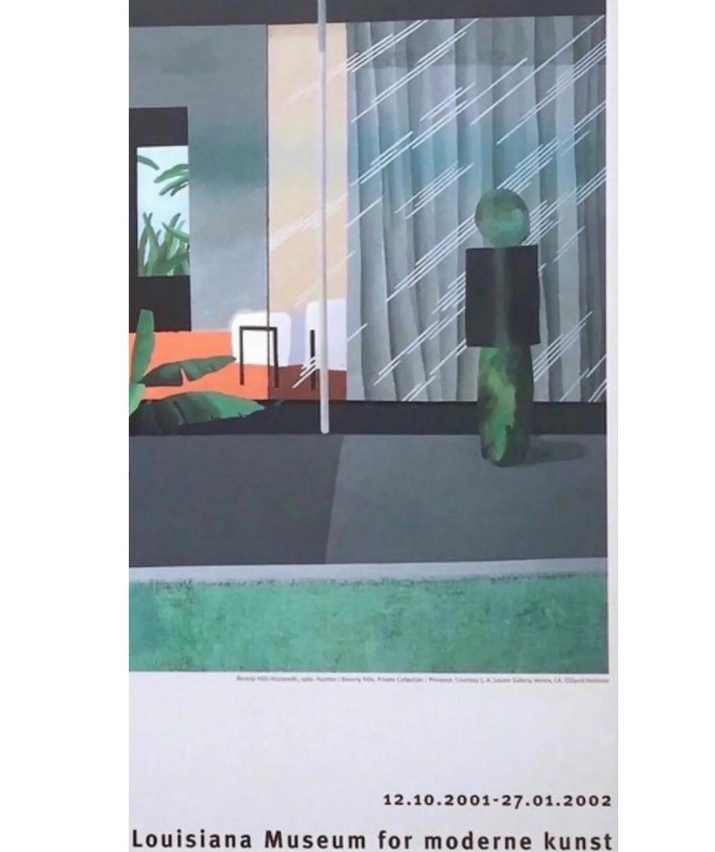 Frisman Vintage Original David Hockney Exhibition Lithograph Poster Beverly Hills Housewife 2001