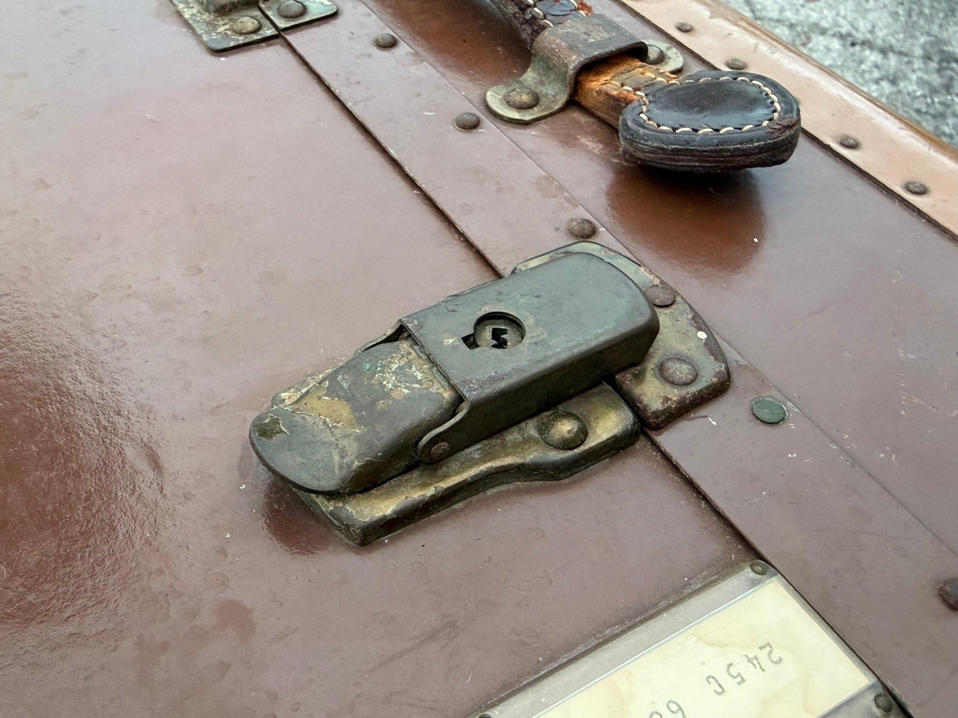 Frisman Vintage Vintage Hartmann Gibraltarized Hard Case Steamer Trunk Luggage 1940's