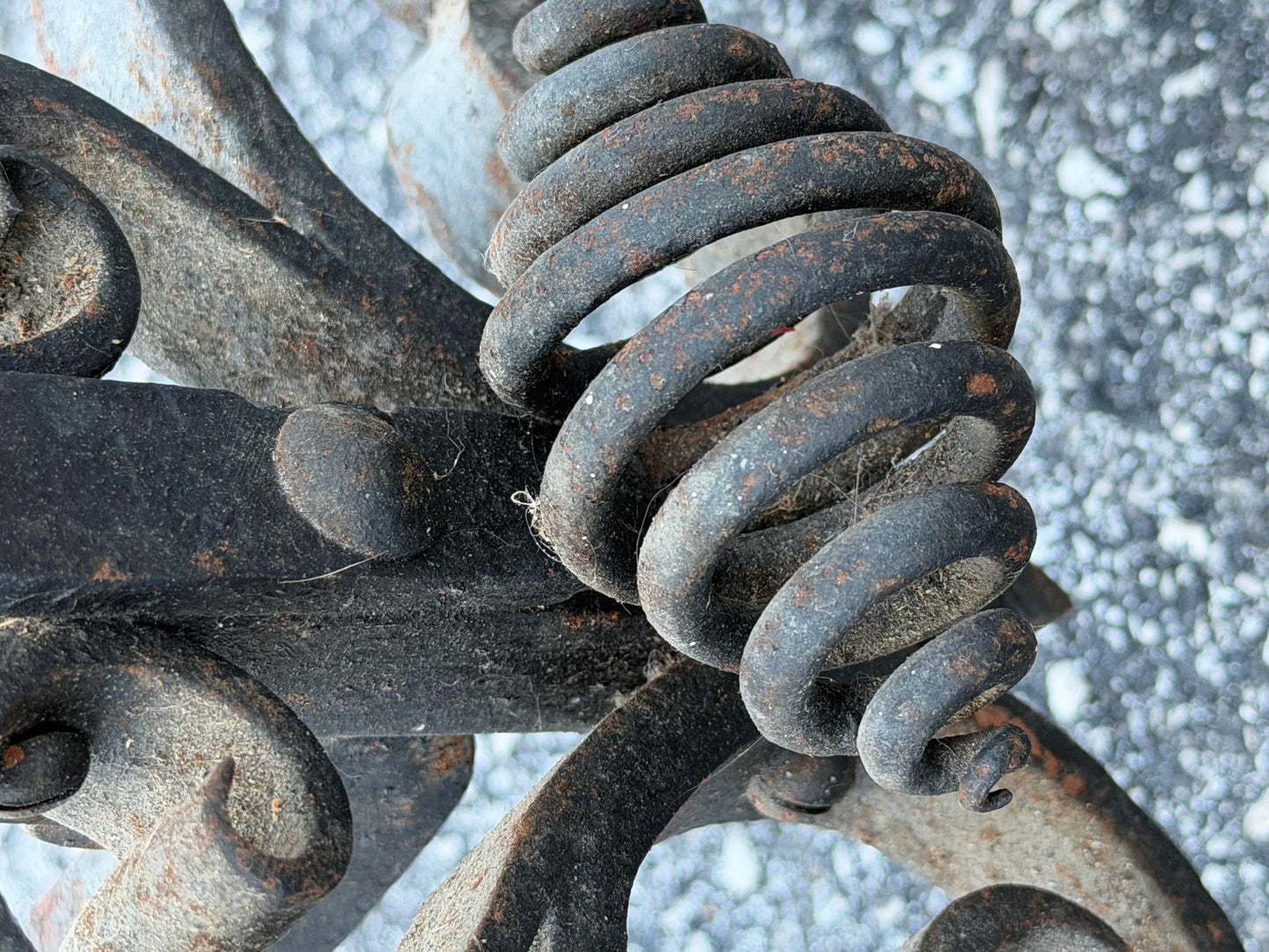 Frisman Vintage Large Decorative Wrought Iron Andirons ca' 1930's