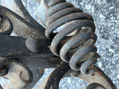 Frisman Vintage Large Decorative Wrought Iron Andirons ca' 1930's