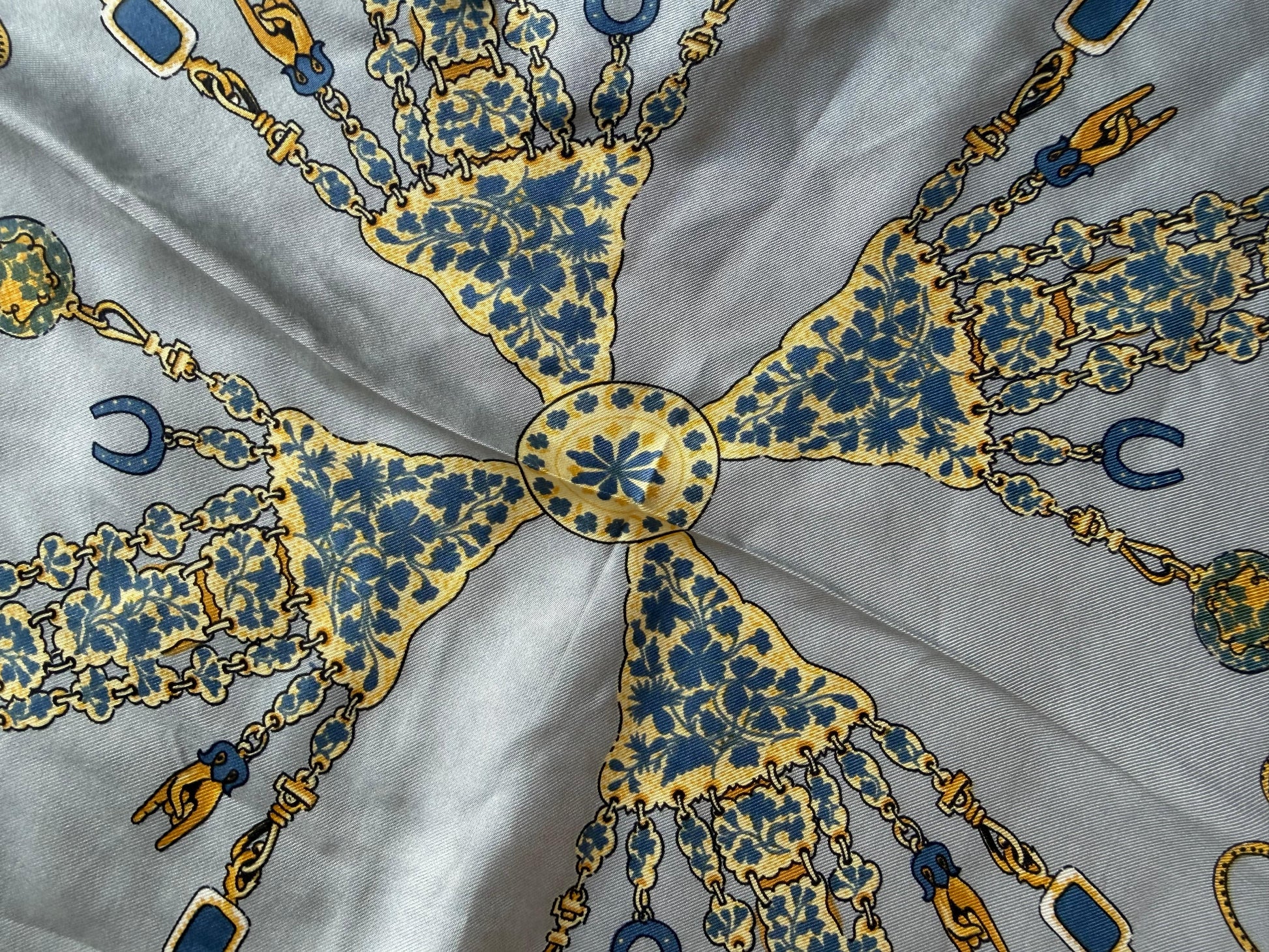 Frisman Vintage Vintage Rolex Made in Switzerland 100% Silk Scarf with Pocket Watch Design