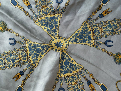 Frisman Vintage Vintage Rolex Made in Switzerland 100% Silk Scarf with Pocket Watch Design